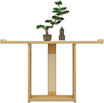 Konsoollaud, sissep&auml;&auml;sulaua, kaasaegne sissep&auml;&auml;sulaua, ribalaua seinale, esiku kaunistus, esiku laud (kollane, 140 cm)