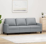 3-kohaline diivan helehall 180 cm kangast modulaarsed diivanid Noorte diivan Armastuse diivan Kaks diivanit - 359171