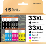 BAOYAN 33XL &uuml;hilduvad printerikassetid Epson Expression Premium XP-7100 XP-900 XP-530 XP-540 XP-630 XP-635 XP-640 XP-645 XP-830 (15 tindikasseti asendus) Epson Expression Premium XP-7100 XP-900 XP-530 XP-540 XP-630 XP-635 XP-640 XP-645 XP-830 (15 tin ...