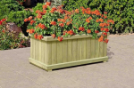 Gartenpirat Planter Flower Box with Wooden Frame Rectangular 80 x 40 x 34 cm