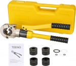 TEENO Crimping Pliers TH-Contour (100kn), Pipe Crimping Pliers, Used for Aluminium Plastic Pipes, Stainless Steel Pipes, Fittings: TH16, TH20, TH26, TH32 (Crimp TH16-32)