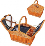 Cilio Salerno 156812 Wicker Picnic Basket, Red Brown 38 x 26 x 37 cm