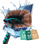 VONROC teleskoopiline pesuhari teleskoopvarrega 6,5 m - pikendatavad teleskoopvardad akende, terrasside, katuse, p&auml;ikeses&uuml;steemi puhastamiseks - sisaldab harja, voolikut, seebidosaatorit.