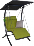 Angerer Freizeitm&ouml;bel GmbH Swing Smart 1-Seater Hollywood Swing - Garden Swing Made in Germany - Swing for Sitting, Lying and Relaxing - with Bed Function - Easy Assembly (Light Green)
