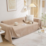 MEETSKY Couch Covers for 3 Pillows, Couch Sofa Furniture Covers, Pet Sofa Covers for Living Room, Washable, Sectional Sofa, Couch Covers for Dogs, Couch Protector, 231.1 x 340.4 cm, Khaki