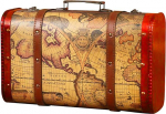 Vintage Trunk Trunk Decorative Treasure Chest Decorative Travel Chest Cardboard Boxes Retro Jewelry Storage for Keepsake Bedroom Party Decoration (02-S)