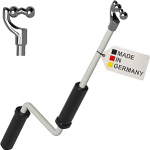 BAUHELD&reg; markiisikangid kuulikonksudega, Made in Germany, pulbriga kaetud markiisipost, 120 cm, k&otilde;rgtugevast plastikust k&auml;epide, &uuml;hilduv &uuml;mmarguste markiisik&otilde;rgustega, RAL 9010