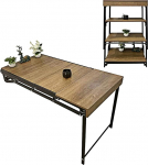 RAUMPA Large Kitchen Wall Folding Table, 122 x 64 cm, Folding Table and Shelf, Wall Mounting, Folding Wall Desk, Foldable Desk