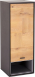 Ibbe Design Sentosa Wall Shelf Wall Cabinet Shelf Solid Oak Wood Grey Varnished MDF Sentosa with Door 42 x 40 x 108 cm
