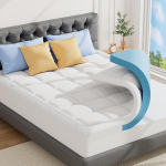 ABENE madratsi pealisplaat 180 x 200 cm, H3 Gel Memory Foam Topper koos pestava bambuskiudkattega, 7 cm k&otilde;rgune madratsi pealisplaat Box Spring voodile, Comfort Foam, hingav r&otilde;hujaotus (180 cm x