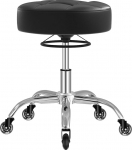 Veerev tool, reguleeritava k&otilde;rgusega ja r&otilde;ngaga t&otilde;stetav tool, paks vaht pehme mugavuse tagamiseks, tool 360&deg; ratastega, t&ouml;&ouml;jalan&otilde;udlus kuni 180 kg koormus, p&ouml;&ouml;rlev tool salongile, spaa ja kodumajapidamisele (must)