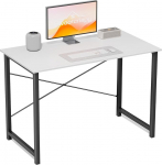 Sweetcrispy laud, v&auml;ike laud, 101,6 x 50 x 75,4 cm (40 tolli), arvutilaua, metallraamiga, kontorilaud &otilde;ppet&ouml;&ouml;ks, magamistuppa, elutuppa, &otilde;ppet&ouml;&ouml;laud, valge