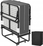 CAIYUN Kokkupandav voodi 80 x 190 cm T&auml;iskasvanud umbes 13 cm m&auml;luvahuga madratsiga K&uuml;lalisvoodi Kokkupandav metallraam Kokkupandavad voodid ratastega Reisivoodi Kokkupandav metallvoodi Stabiilne kuni 200 kg kandev&otilde;ime