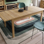 Forte Saitama s&ouml;&ouml;gilaud 160 kaasaegne pikendatav puukomposiit Mauvella tammepuidust dekoor, 63" (207cm) lai x 30" k&otilde;rge x 35.4" s&uuml;gav