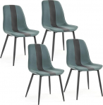 Mondeer s&ouml;&ouml;gitoa toolid, 4 tooli, k&ouml;&ouml;gitoolid metalljalgadega, Skandinaavia modernsed polsterdatud toolid s&ouml;&ouml;gituppa, elutuppa, vastuv&otilde;turuumi, kontorisse, B 48 x K 85 x S 40 cm, roheline