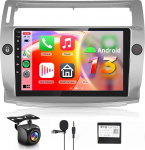 8 Core 4 + 64G: Hodozzy Carplay autoraadio Citro&euml;n C4 2004-2009/C-QUATRE 2008-2011 Android autoraadio koos satelliitnavigatsiooniga, 9-tolline puuteekraan Android Car/WiFi/GPS/RDS/FM/Bluetooth/USB/DSP-ga