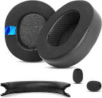 K&otilde;rvapadjad ja peapaela vahetus, mis &uuml;hildub Microsoft Xbox Stereo 20th Anniversary Special Edition juhtmevaba peakomplektiga Pehmema valkjuminaha/m&auml;luvahuga k&otilde;rvapadjad.