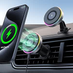 Traadita autolaadija, Hinyx 15W kiirlaadimine, Hinyx Mag-safe Car Mount Magnetic/Magnet Wireless Charger for iPhone 14/15/13/12