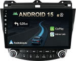 10,1-tolline Android 15 autoraadio Honda Accord 2002-2007 juhtmevaba Apple CarPlay Android auto peeglilink GPS navigatsioon Bluetooth 5.0 WiFi USB Navi FM + tagurduskaamera