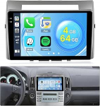 Roinvou 4+64G Android 15 autoraadio Toyota Corolla Verso AR10 2004-2009 koos Carplay Android autoga, 9-tolline autoraadio Incell puuteekraaniga GPS-navigatsiooniga Bluetooth EQ WiFi RDS FM SWC tagurdamine