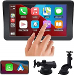 KAOLALI kaasaskantav autoradio traadita Apple CarPlay & Android auto 7-tolline 1080P IPS puuteekraaniga digitaalne meediavastuv&otilde;tja, toetab BT, Mirror Link, Google/Siri Assistant/FM/AUX