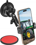 woleyi auto/traktori mobiiltelefoni hoidja metallist [reguleeritav alumiiniumvarras] armatuurlaua tuuleklaasi akna auto esiosa koos iminapaga k&otilde;ikidele mobiiltelefonidele, iPhone 17, 16, 15 Pro Max jne.