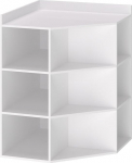 Vicco Elina Corner Shelf, White, 60 x 80 cm