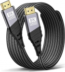 TEFLOTY HDMI 2.1 kaabel 8K - HDMI kaabel Ultra High Speed 48Gbps 8K @ 60Hz 4K @ 120Hz 7680P eARC HDCP 2.2 & 2.3 DTS:X Dynamic HDR Dolby Atmos &Uuml;hildub HDTV, PS5/4/3, Xbox Series X/S, Monitor Rohkem