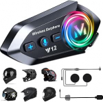 Mootorratta kiivri peakomplektid, mootorratta peakomplektid Hi-Fi kvaliteet ja veekindel, juhtmevabad k&otilde;rvaklapid koos h&auml;&auml;lassistendiga / Bluetooth 5.3 / m&uuml;rav&auml;hendusega, k&otilde;rvaklapid Bluetooth &uuml;hilduvad enamiku kiivritega