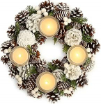 COM-FOUR&reg; lauap&auml;rg j&otilde;uludeks, valge advendikirik koonustega, dekoratiivne p&auml;rg 4 teek&uuml;&uuml;nla hoidjaga, j&otilde;ulup&auml;rg k&uuml;&uuml;nla hoidjaga (advendikirik L)