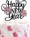 Happy New Year Cake Toppers Glitter 2023 uusaasta &otilde;htu Tere 2023 Tervitades 2023 Happy New Year Decorations for New Year Winter Festive Holidays Christmas Party Decorations by GotGala (Rose Gold)