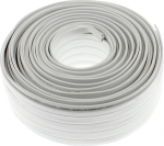 Valjuh&auml;&auml;ldi kaabel lame 2 x 4,0 mm&sup2;, valge, 50 m, helikaabel, karbikaabel
