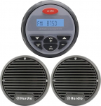 Veekindel raadio Marine Stereo Audio MP3 helis&uuml;steem paadi ATV mootorratta raadio FM AM + 3-tolline veekindel k&otilde;lar, &uuml;hilduv Bluetoothiga