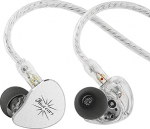 LINSOUL Kiwi Ears Belle 10 mm DLC d&uuml;naamilise juhiga k&otilde;rvamonitor, HiFi-kaabli k&otilde;rvaklapid kahe h&otilde;betatud kaabliga, IEM lavaesinemiste / m&auml;ngude / muusikatootmise jaoks (t&uuml;&uuml;p MIC, h&otilde;bedane)