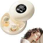 sunvito Sleep Headphones, Mini k&otilde;rvaklapid magamiseks, traadita Bluetooth 5.4 Liquid Silicone Headphones Sleep for Side Sleepers, Power Indicator for Training, Work, Travel - Beige