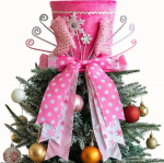 J&otilde;ulupuu Topper, j&otilde;ulupuu Topper M&uuml;ts, roosa k&otilde;rge kontsad Tree Topper j&otilde;ulukaunistused koos vibu paelaga j&otilde;ulupuu kaunistused puhkuseks pere Xmas Decor