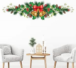 Ambiance Sticker Christmas Merry Christmas, selbstklebend, Weihnachten, Dekoration, Partys, f&uuml;r Schlafzimmer und Wohnzimmer, Weihnachtsmann-Motiv, 20 x 70 cm
