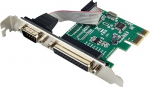 Sienoc PCI-E PCI Express DB25 paralleel LPT1 DB9 RS232 jadapordi adapterkaart Sienoc PCI-E PCI Express DB25 paralleel LPT1 DB9 RS232 jadapordi adapterkaart