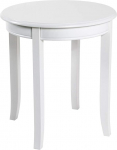 HAKU M&ouml;bel Coastal Furniture Side Table Solid Wood MDF Dimensions Height 51 cm x Diameter 48 cm White