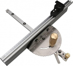Mitre Gauge Angle Stop for Table Saw 450 mm T-Bar, Brass Guide Knob Essential Saw Accessories for Precise Cutting (Copper Mitre Stencil and Reinforced 450 mm Stop)