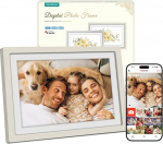 Frameo digitaalne pildiraam WiFi, 10,1-tolline elektrooniline pildiraam, 32 GB m&auml;lu, 1280 x 800 HD IPS puuteekraan, fotode ja videote jagamine Frameo rakenduse kaudu, kingitused naistele ja meestele