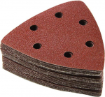 ERVDKXCOI Sandpaper Hook and Loop Triangle Sanding Pa, Pack of 20 Sanding Sheets, 90 x 90 mm, 6 Holes, Triangle Sandpaper, Aluminium Oxide, Velcro Sanding Disc for Sanding Wood (100)