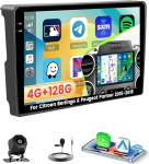 4+128G Android 15 autoraadio Citroen Berlingo & Peugeot Partner 2015-2018 Carplay Android Car Roinvou, 9-tolline autoraadio Incell puuteekraaniga GPS Bluetooth EQ WiFi RDS FM SWC MIC tagantvaate kaameraga