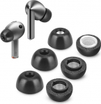 M&auml;luvahtotsikud Samsung Galaxy Buds 3 Pro jaoks, silikoonist k&otilde;rvaklappide valu, libisemiskindlad asendusk&otilde;rvaotsikud koos tolmuv&otilde;rguga, sobivad laadimiskohvrisse, 3 paari (M/L/XL, must)