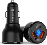 Autolaadija Feegar Rush USB C sigaretis&uuml;&uuml;taja USB autolaadija 3 Port 66W Power Delivery PD QC 3.0 QC4.0+