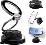 Vaakum magnetiline mobiiltelefoni hoidja, &uuml;hildub Magsafe ja metallr&otilde;ngaga, tugev imemisv&otilde;imsus ja geelist iminapad, saab 360&deg; p&ouml;&ouml;relda fikseeritud lukuga, k&otilde;ikidele mobiiltelefonidele, mustas toonis