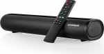 TKMARS Mini Soundbar TV-seadmete jaoks koos subwooferiga, 10 meetri traadita &uuml;hendusraadius, 3 ekvalaiseri režiimi, v&auml;ike optiline / lisaseadme / USB-port / Bluetooth / USB / Hdim jaoks