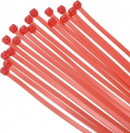 QUARKZMAN Pack of 200 kaablisidemed 12-tolline iselukustuv nailonist kaablisidemed, mille t&otilde;mbetugevus on 50 naela, kasutamiseks siseruumides ja v&auml;listingimustes, punane