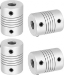 hankekaart Flexible Kupplungen, 5 mm kuni 7 mm, Gelenkverbinder aus Aluminiumlegierung, flexible Wellenkupplungen, Motorkupplung f&uuml;r 3D-Drucker, CNC-Maschine, Motorf&uuml;hrung, DIY-Encoder D25 x L 19 mm