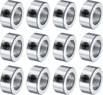 hankimine kaart kruvi krae komplekt, 3/4 "Bore, tsingitud s&uuml;sinikterasest varre kraed, 1.5" OD, 0.55" laius, Lock Axle Collar (&otilde;&otilde;nes, kerge) 12 tk komplekti